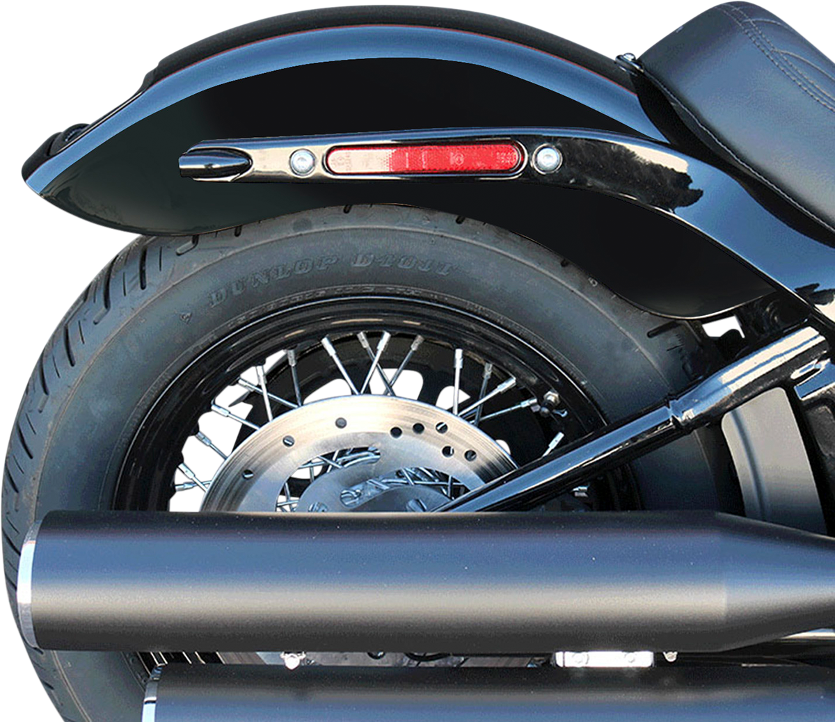 PAUL YAFFE BAGGER NATION Fender and Frenched-In LED License Plate Kit - Gloss Black Frame - FXBB/FLSL PYO:CRF-M8ST-SB-B