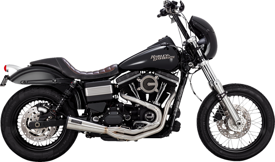 VANCE & HINES 2-into-1 Upsweep Exhaust System - Brushed - Stainless Steel 27325