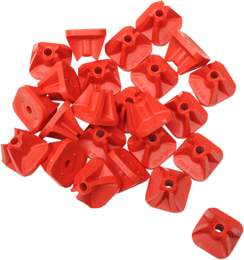 STUD BOY Single Backer Plates - Red - 24 Pack 2513-P1-RED