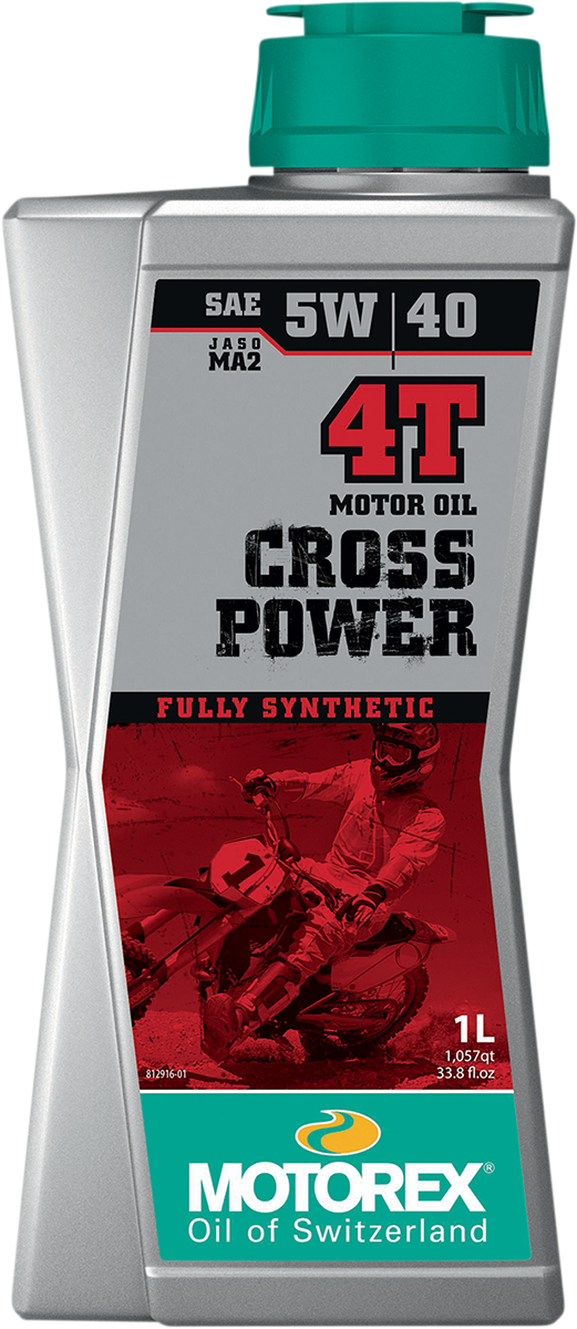 MOTOREX Cross Power Synthetic 4T Engine Oil - 5W-40 - 1L 198469