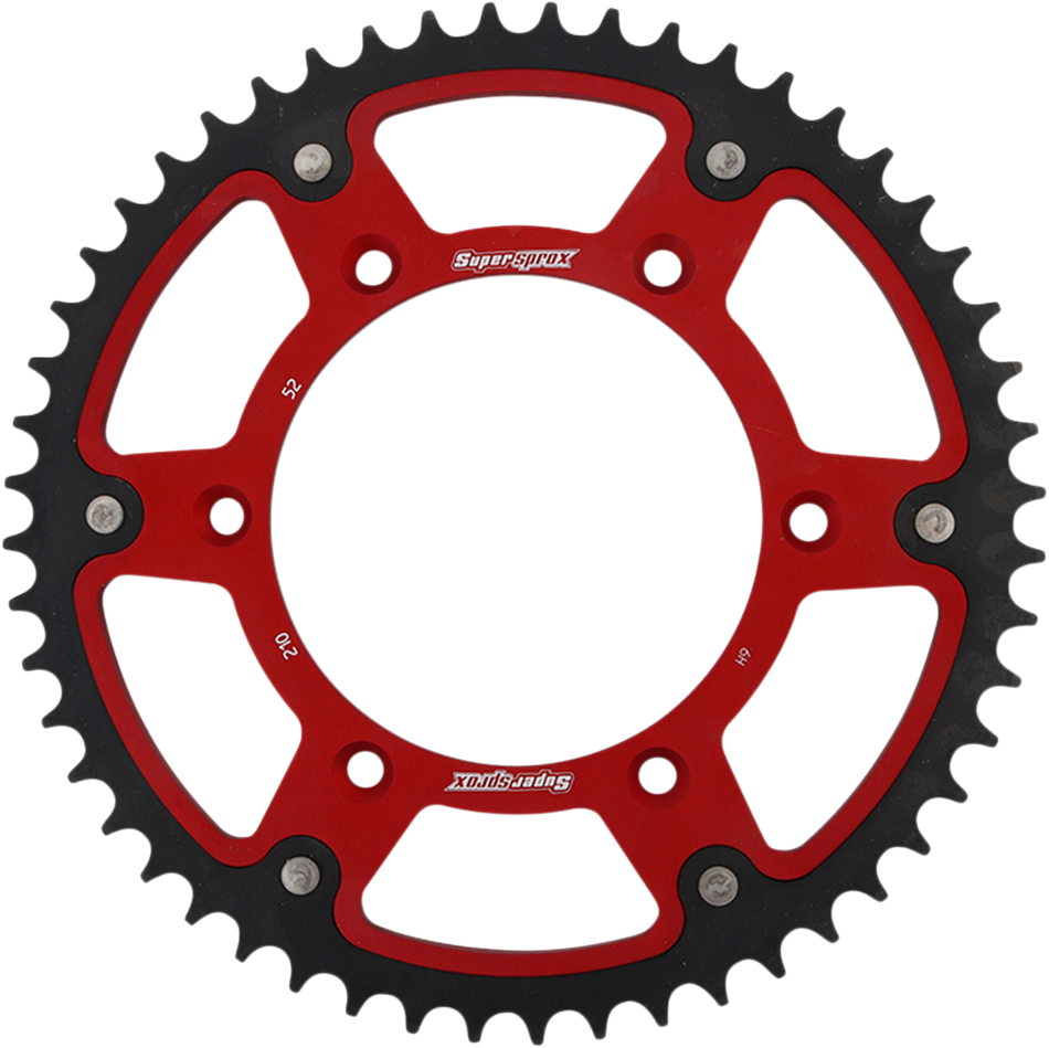 SUPERSPROX Stealth Rear Sprocket - 52 Tooth - Red - Honda RST-210-52-RED