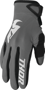 THOR Sector Gloves - Gray/White - Small 3330-7274