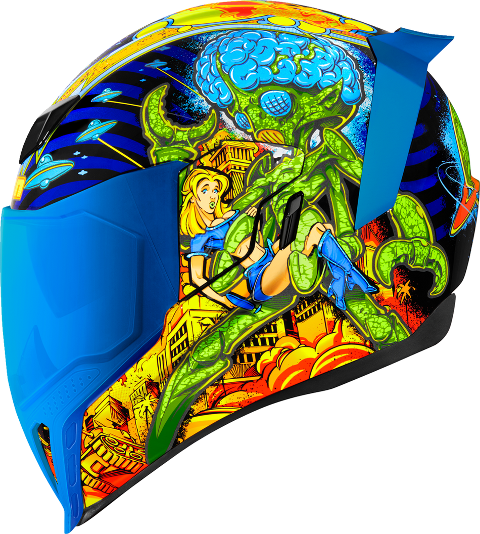 Open Box new ICON Airflite™ Helmet - Bugoid Blitz - Blue - Medium 0101-15548