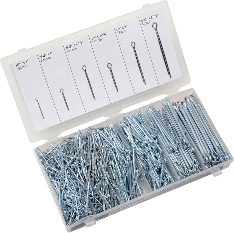 PERFORMANCE TOOL Cotter Pin Assortment - 1000-Piece W5204