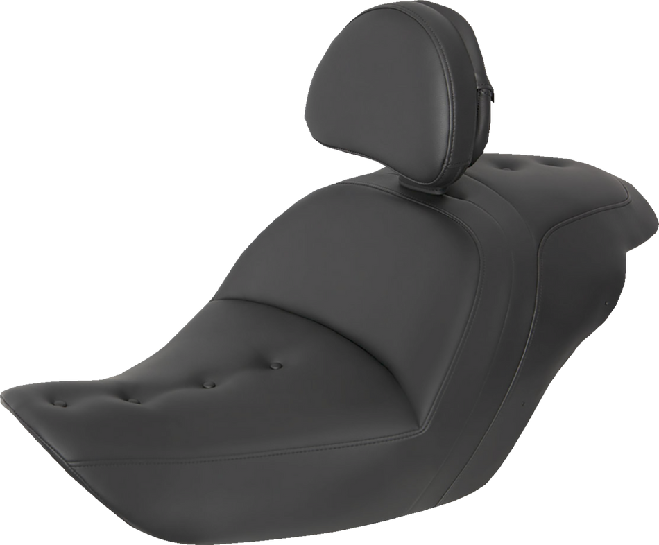 SADDLEMEN Roadsofa Pillow Top Seat - With Backrest - Black H23-20-181BR
