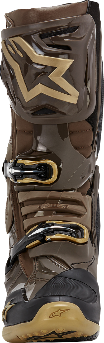 ALPINESTARS Limited Edition Squad '23 Tech 10 Boots - Brown/Gold - US 9 2010020-839-9