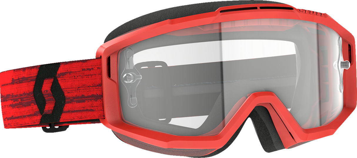 SCOTT Split OTG Goggles - Dark Red - Clear Works 285537-0084113