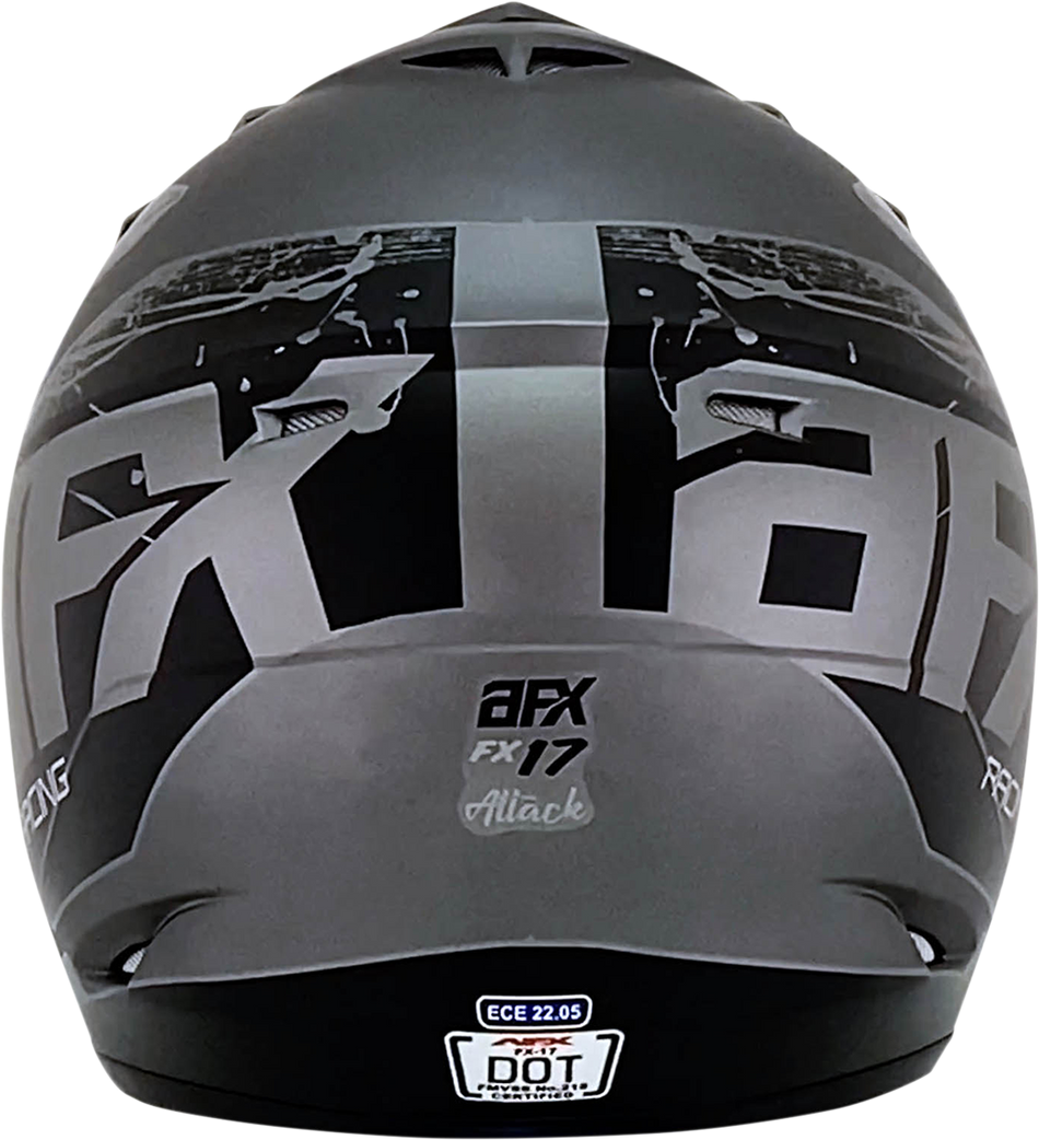 AFX FX-17 Helmet - Attack - Frost Gray/Matte Black - Small 0110-7137