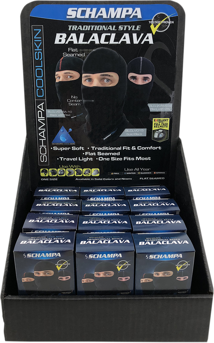 SCHAMPA & DIRT SKINS Coolskin Balaclava - 12 Pack BLCLV015-12PACK