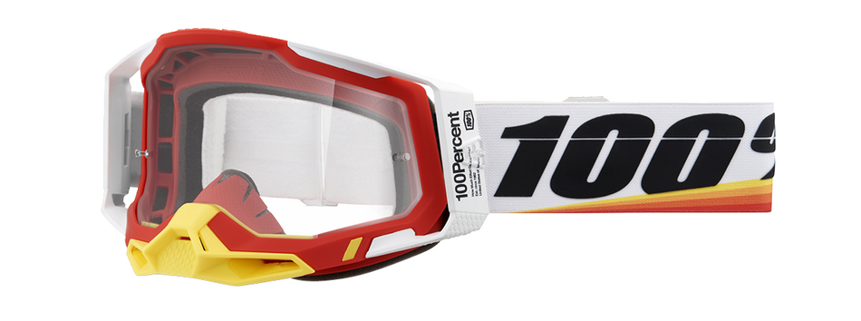 100% Racecraft 2 Goggles - Arsham Red - Clear 50009-00016