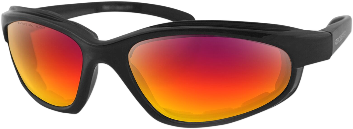 BOBSTER Fat Boy Sunglasses - Matte Black - Purple/Red Revo EFB003H