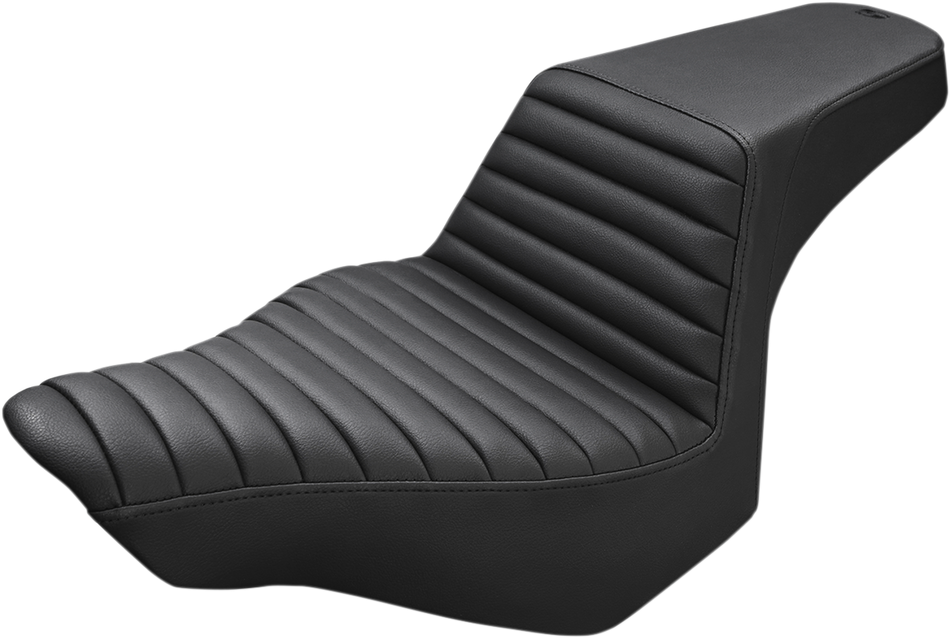 SADDLEMEN Step-Up Seat - Front Tuck-n-Roll - Black - FXSB 813-27-171
