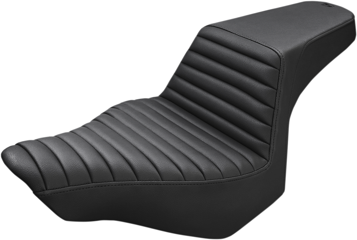 SADDLEMEN Step-Up Seat - Front Tuck-n-Roll - Black - FXSB 813-27-171