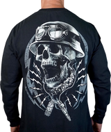 LETHAL THREAT Flash and Bones Long-Sleeve T-Shirt - Black - Medium LS20889M