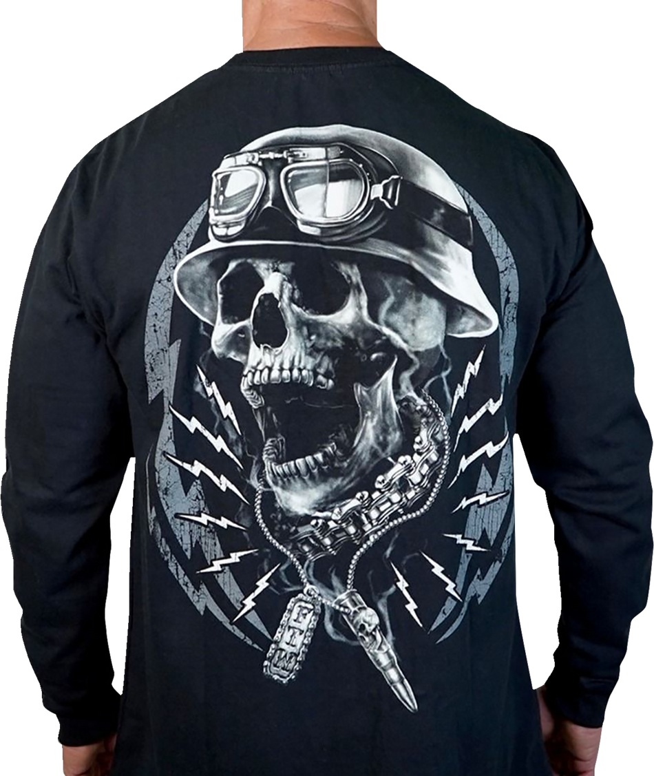 LETHAL THREAT Flash and Bones Long-Sleeve T-Shirt - Black - Medium LS20889M