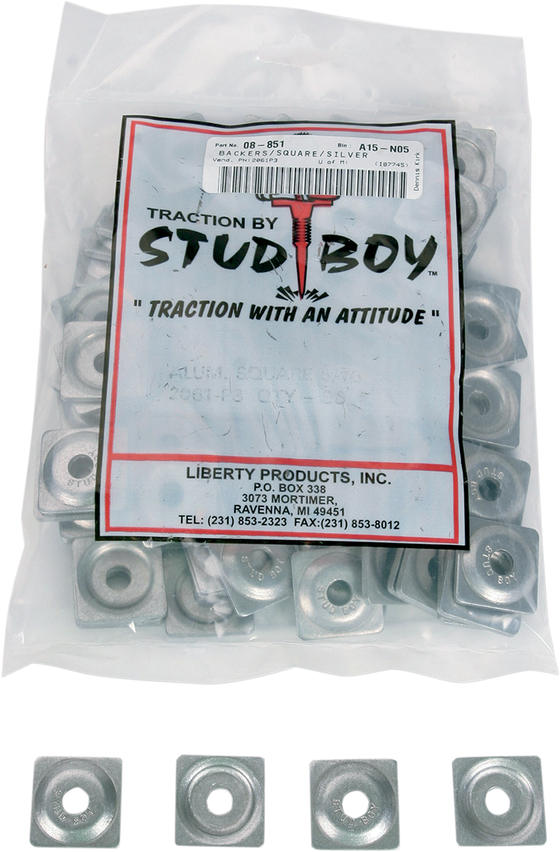 STUD BOY Backer Plates - Aluminum - 5/16" - 96 Pack 2061-P3