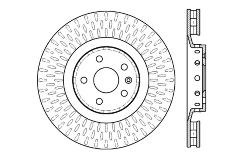 StopTech Drilled & Slotted Left Sport Brake Rotor for 2009 Cadillac CTS-V 127.62128L