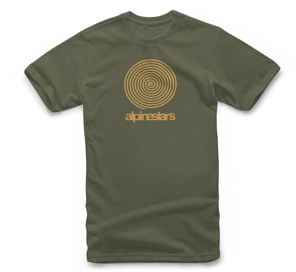 ALPINESTARS Real Spiral Tee Military/Gold Md 1213-72500-6959-M