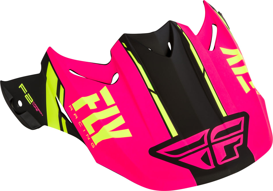 FLY RACING F2 Forge Visor Matte Neon Pink/Hi-Vis/Black 73-46239