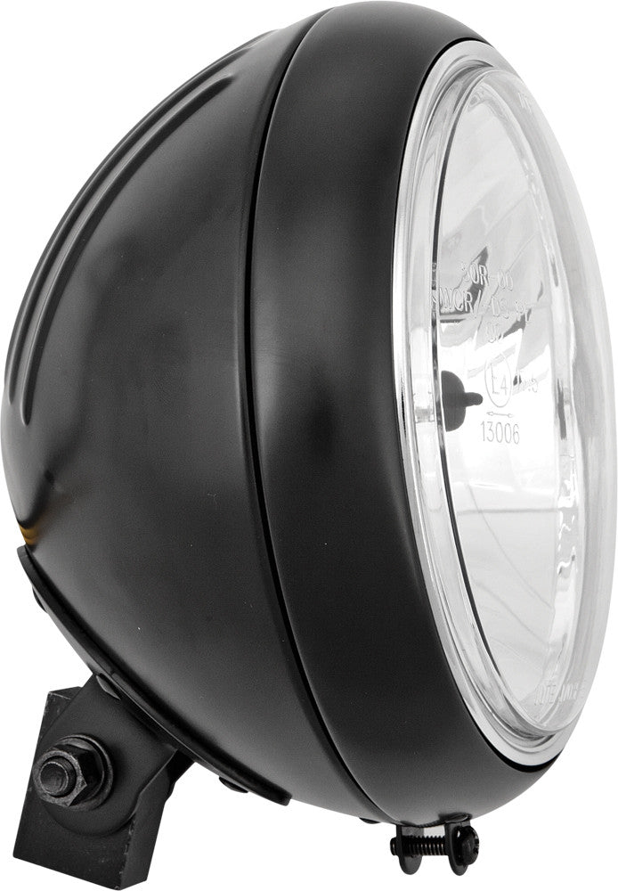 HARDDRIVE 7" Headlight 60/55w Grooved Shell Black L20-6084GDBE