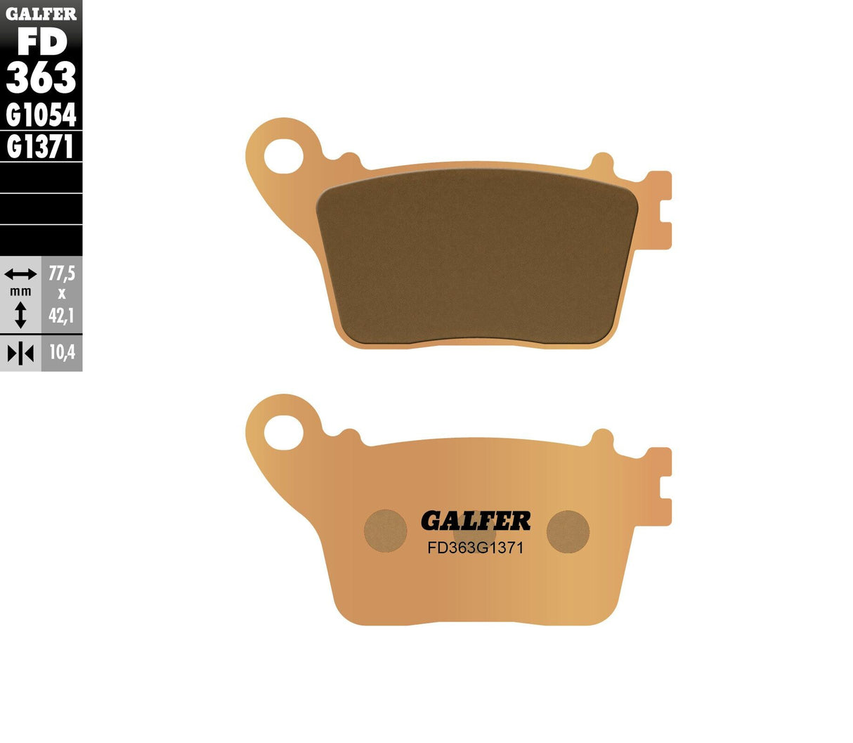 GALFER Brake Pads Sintered Fd363g1371 FD363G1371