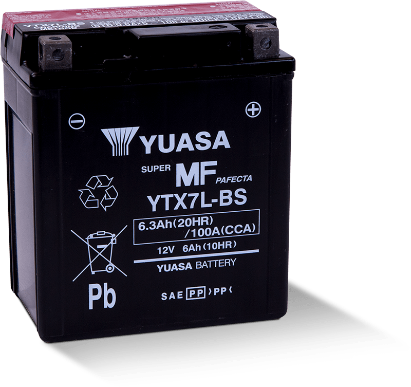 Yuasa YTX7L-BS Maintenance Free AGM 12 Volt Battery (Bottle Supplied)