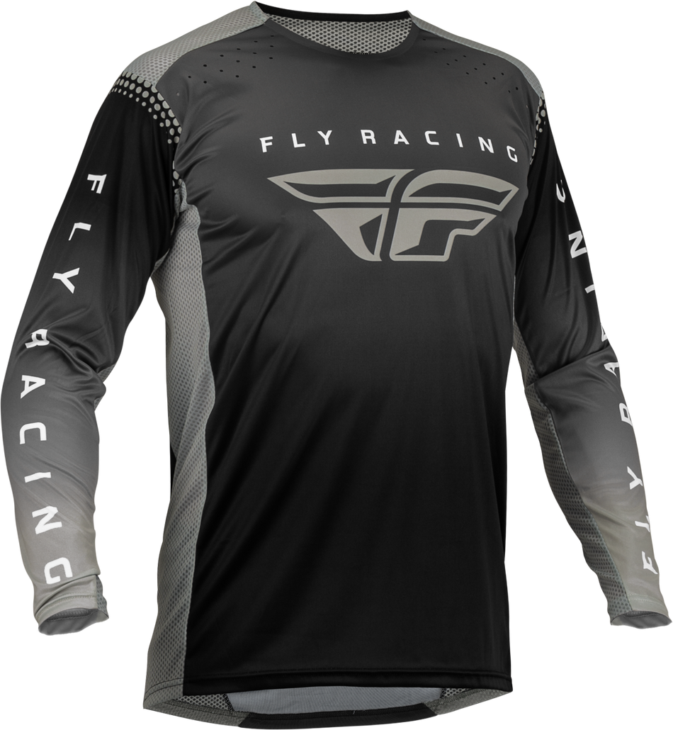 FLY RACING Youth Lite Jersey Black/Grey Yx 376-720YX