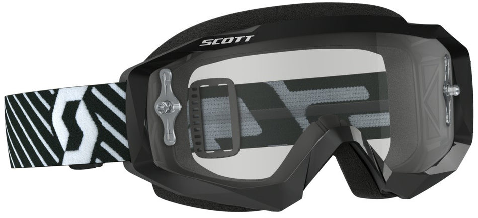 SCOTT Hustle Goggle Black/White W/Clear Works Lens 262592-1007113