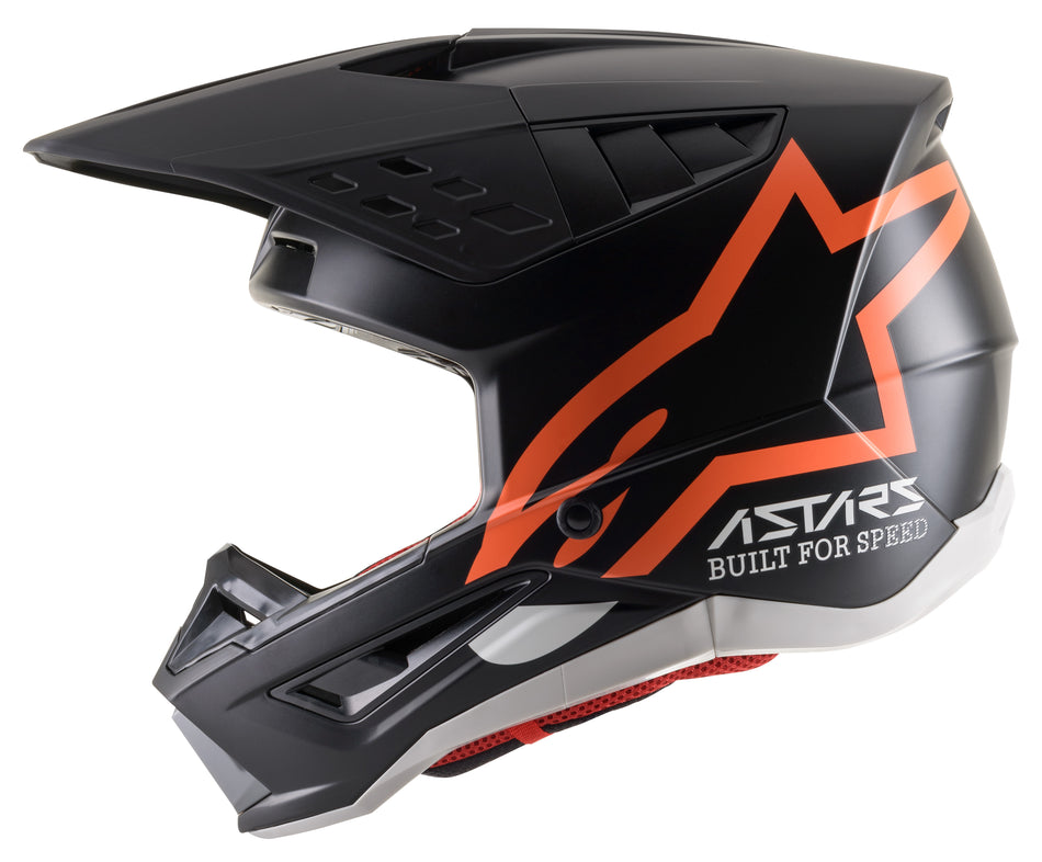 ALPINESTARS S-M5 Compass Helmet Matte Black/Orange Fluo Lg 8303321-1149-L
