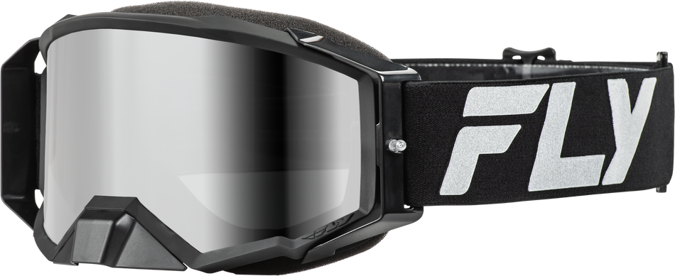 FLY RACING Zone Elite Goggle Black/Silver W/ Silver Mirror/Smoke Lens 37-51905