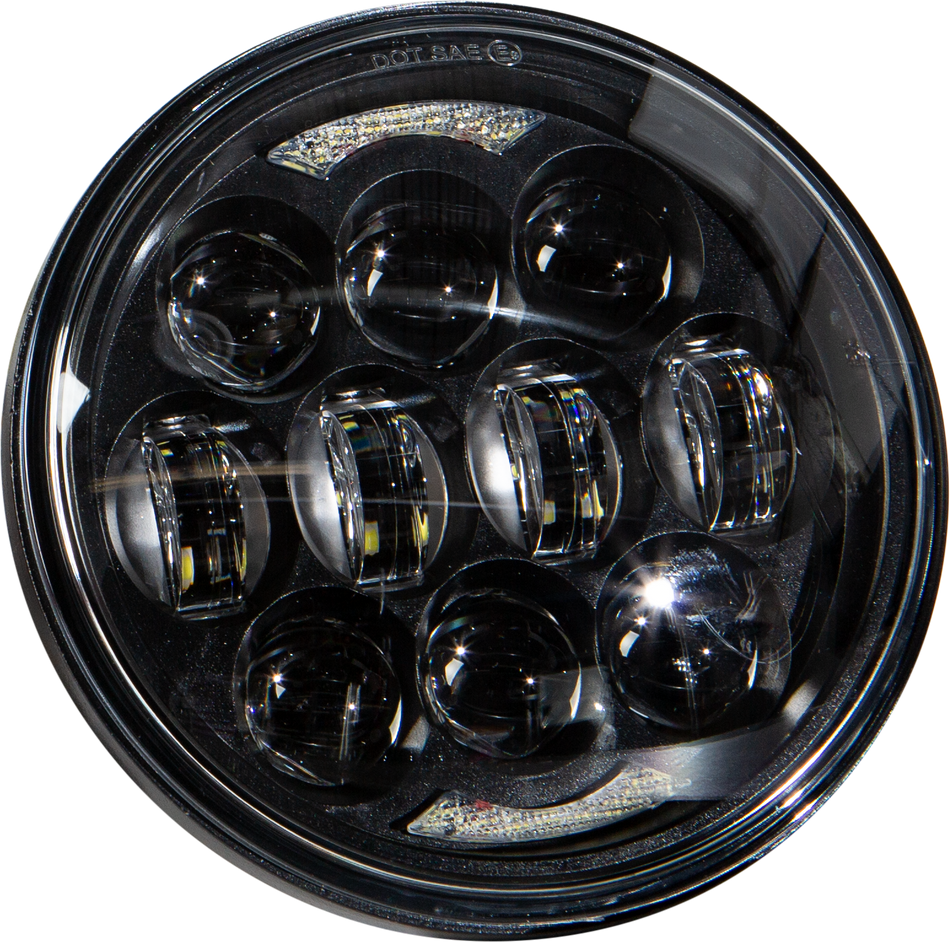HARDDRIVE Led Headlight 5.75" 80w Black 4000/2200 Lumens 820-0365
