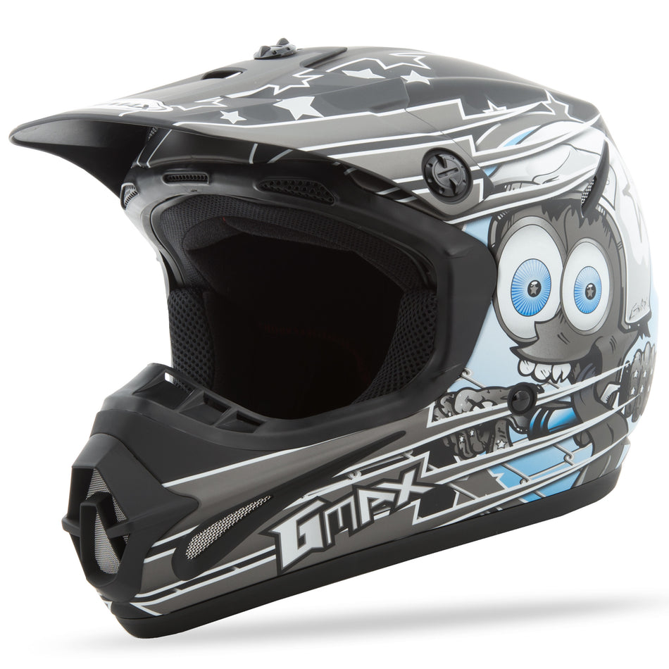 GMAX Youth Gm-46.2y Superstar Helmet Matte Blk/Dark Sil G3465450 TC-17F