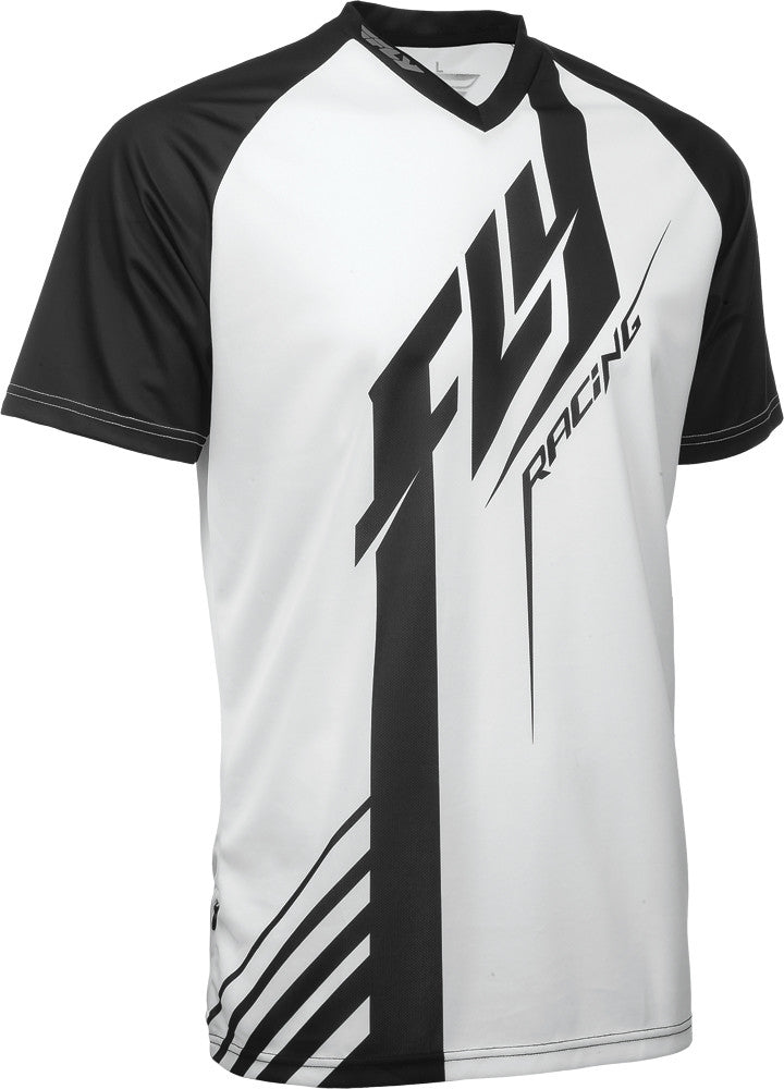 FLY RACING Super D Jersey Black/White 2x 352-06902X