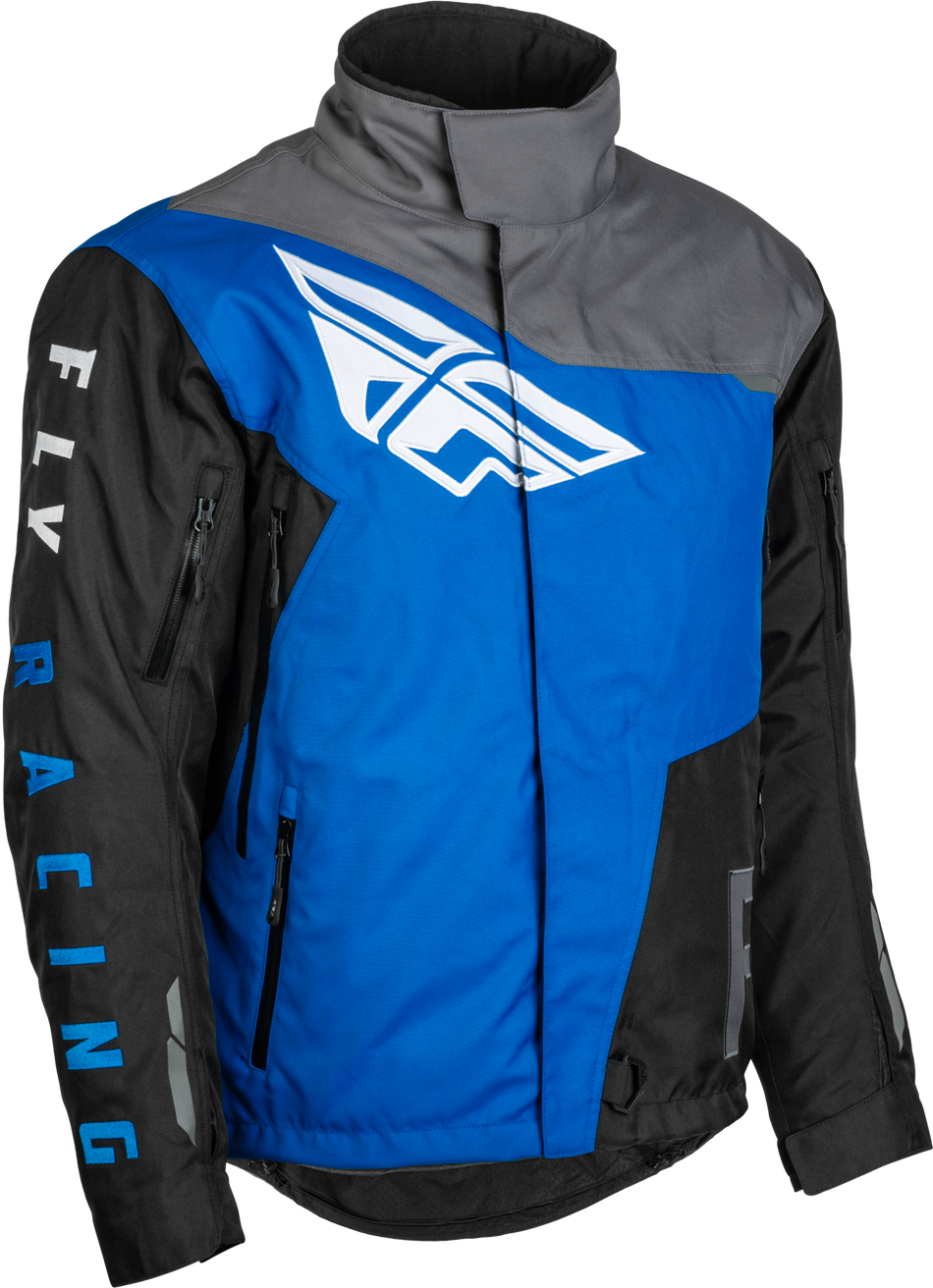 FLY RACING Youth Snx Pro Jacket Black/Grey/Blue Ym 470-4116YM