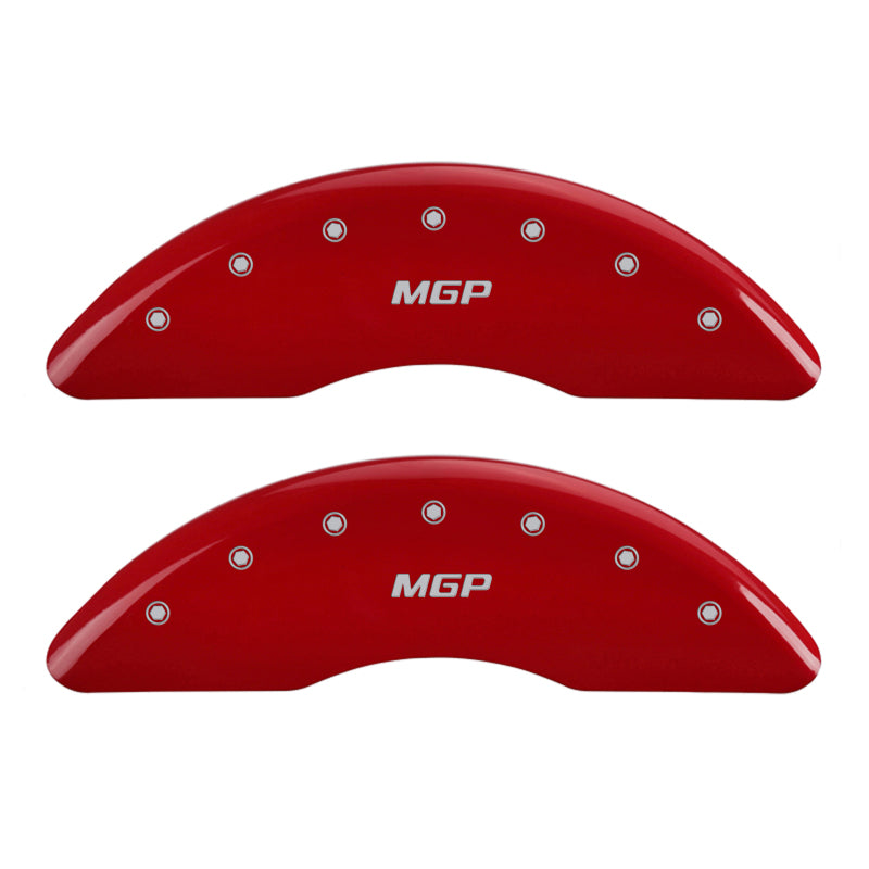 MGP 4 Caliper Covers Engraved Front & Rear MGP Red finish silver ch 38026SMGPRD