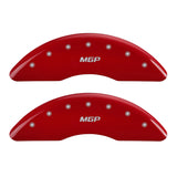 MGP 4 Caliper Covers Engraved Front & Rear MGP Red finish silver ch 38026SMGPRD