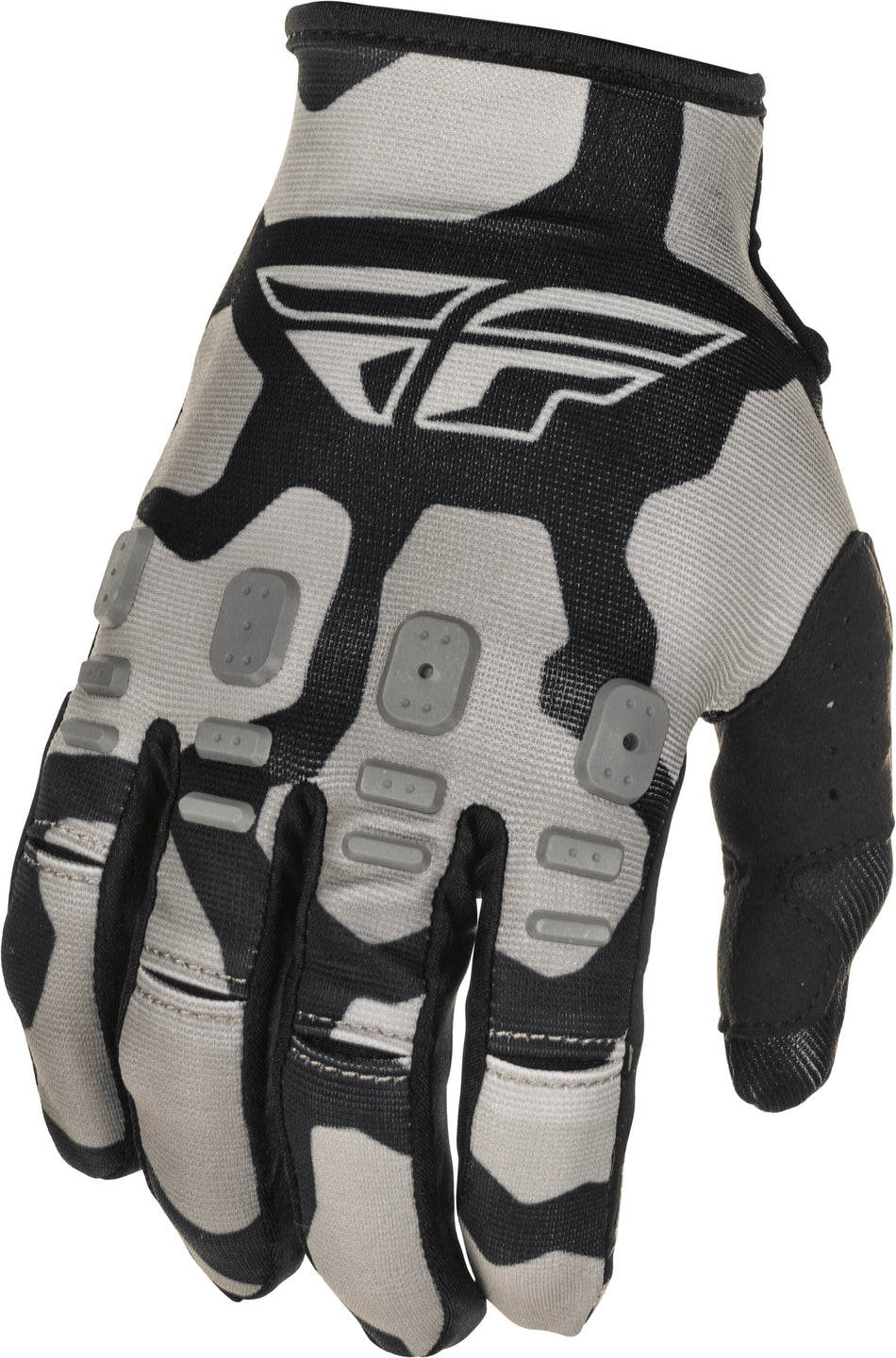 FLY RACING Youth Kinetic K221 Gloves Black/Grey Sz 04 374-51004