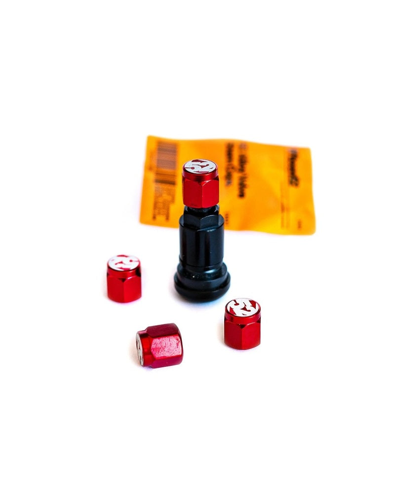 Fifteen52 Valve Stem Cap Set - Red - 4 Pieces 52-VALVE-PACK-RED