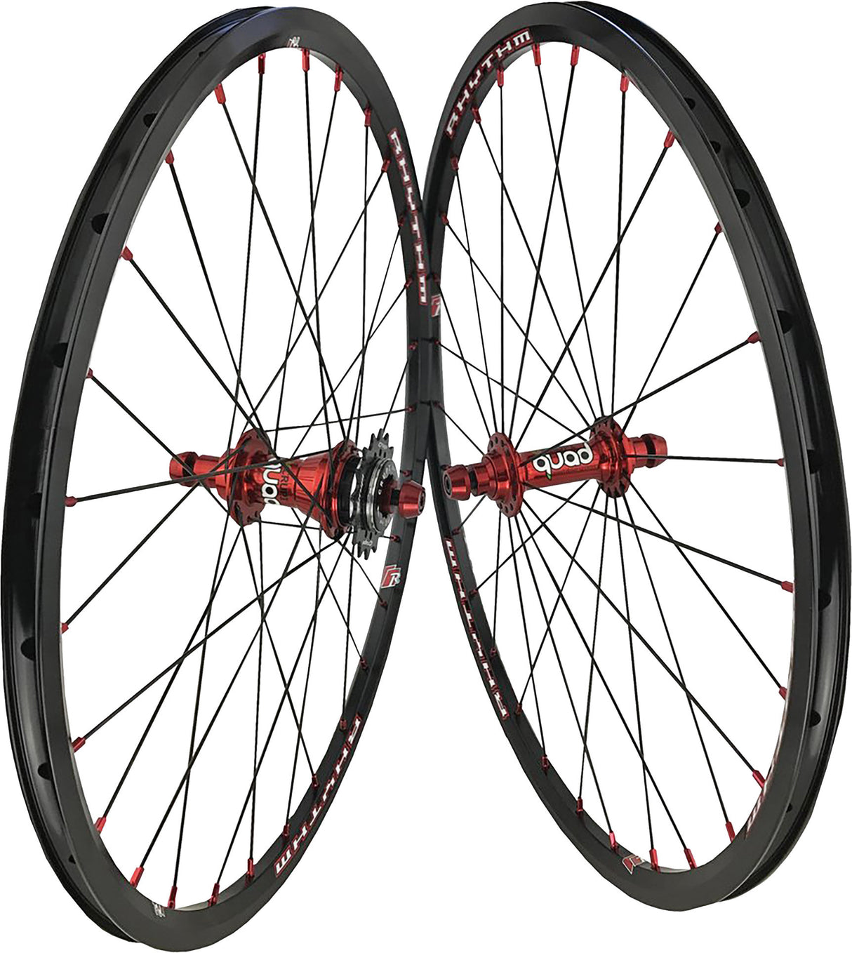 CRUPI Rhythm Pro 20x1.75 Wheel Black/Red Quad Hub W/ 16 Cog 38042