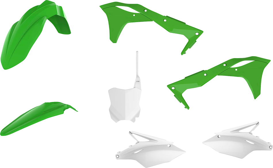 POLISPORT Body Kit - Complete - '19 OEM Green/White - KX 250F 90807