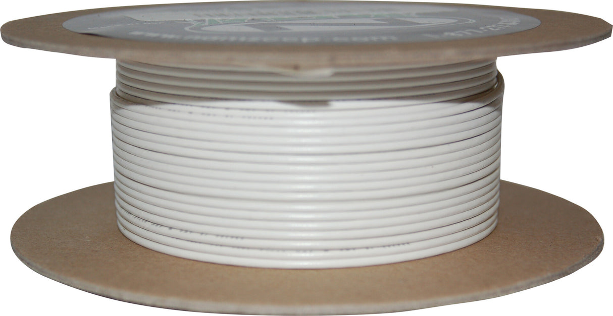 NAMZ CUSTOM CYCLE#18-Gauge White 100' Spool Of Primary WireNWR-9-100