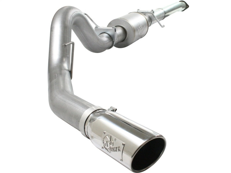 aFe Atlas Exhaust 4in Aluminized Cat-Back w/ 304 SS Polished Tip 11-13 Ford F-150 EcoBoost V6 3.5L 49-03041-P