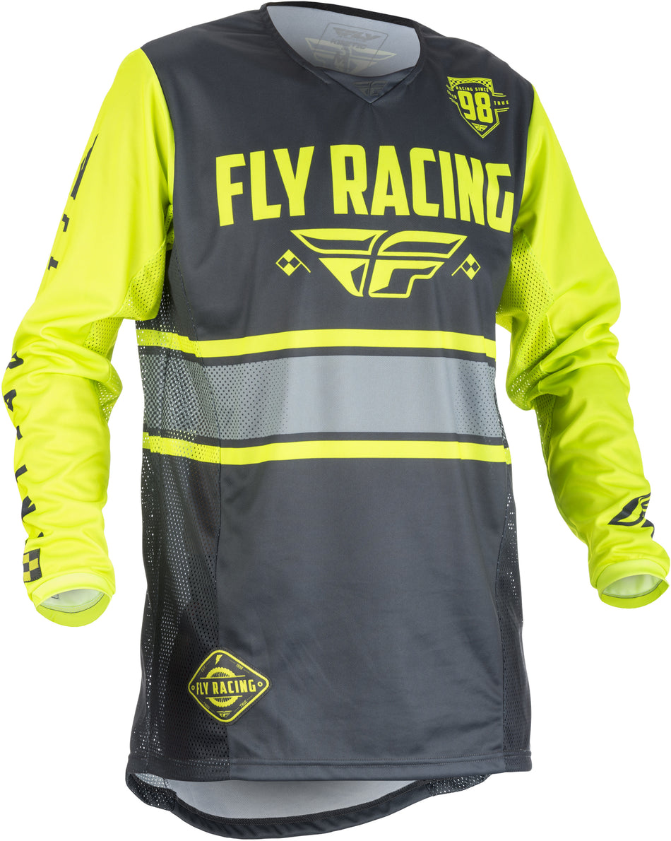FLY RACING Kinetic Era Jersey Grey/Hi-Vis 2x 371-4292X