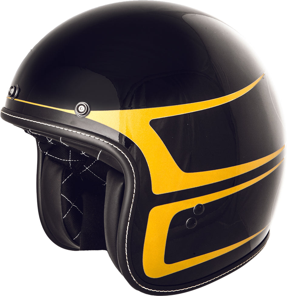 FLY RACING .38 Scallop Helmet Black/Yellow 2x 73-82352X