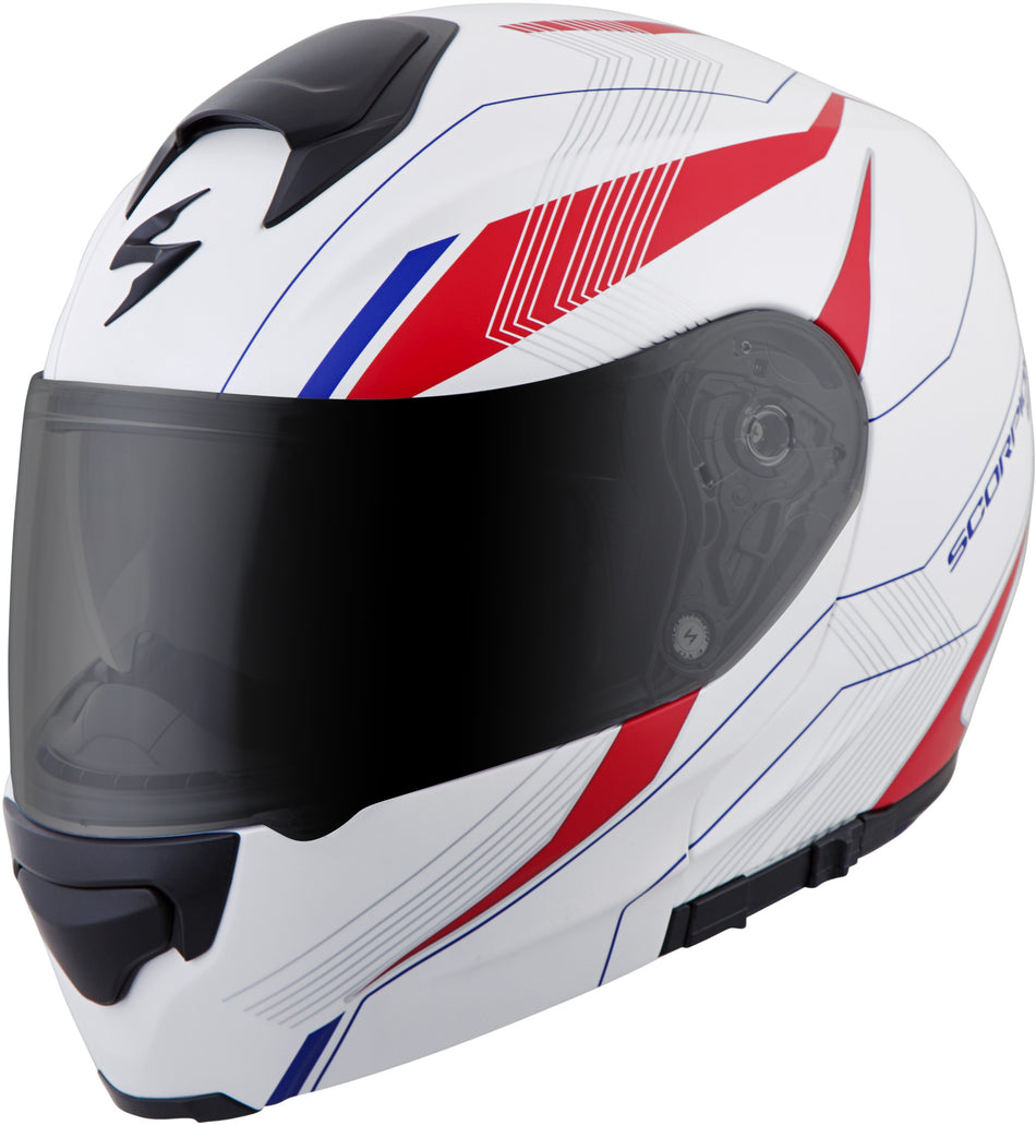 SCORPION EXO Exo-Gt3000 Modular Helmet Sync White/Red/Blue Lg 300-1035
