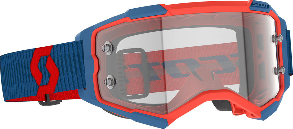 SCOTT Fury Goggle Drk Blue/Neon Red Clear Works 274514-7698113