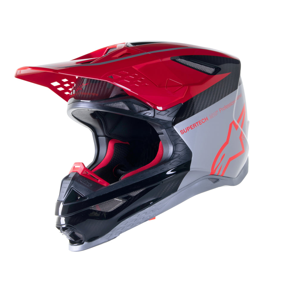 ALPINESTARS S-M10 Helmet Acumen Le Red Flake/Black/Silver Lg 8307423-3319-LG