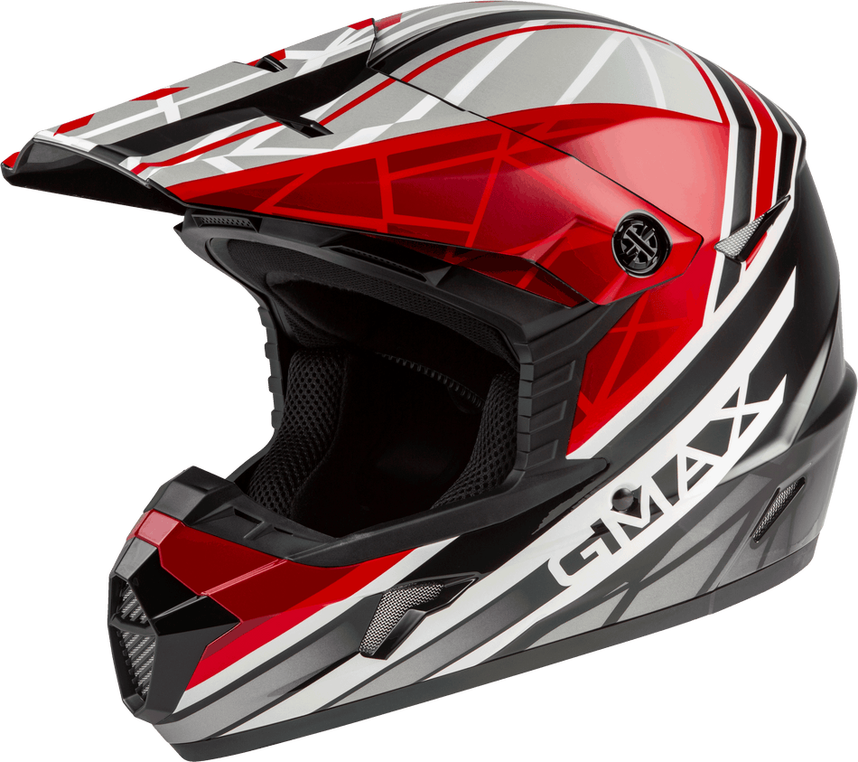 GMAX Youth Mx-46y Off-Road Mega Helmet Black/Red/White Ys D3462020