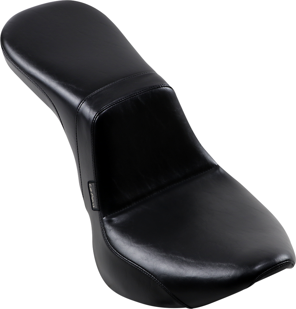 LE PERA Daytona 2-Up Seat - Without Backrest - Smooth - Black - Softail LYR-543S
