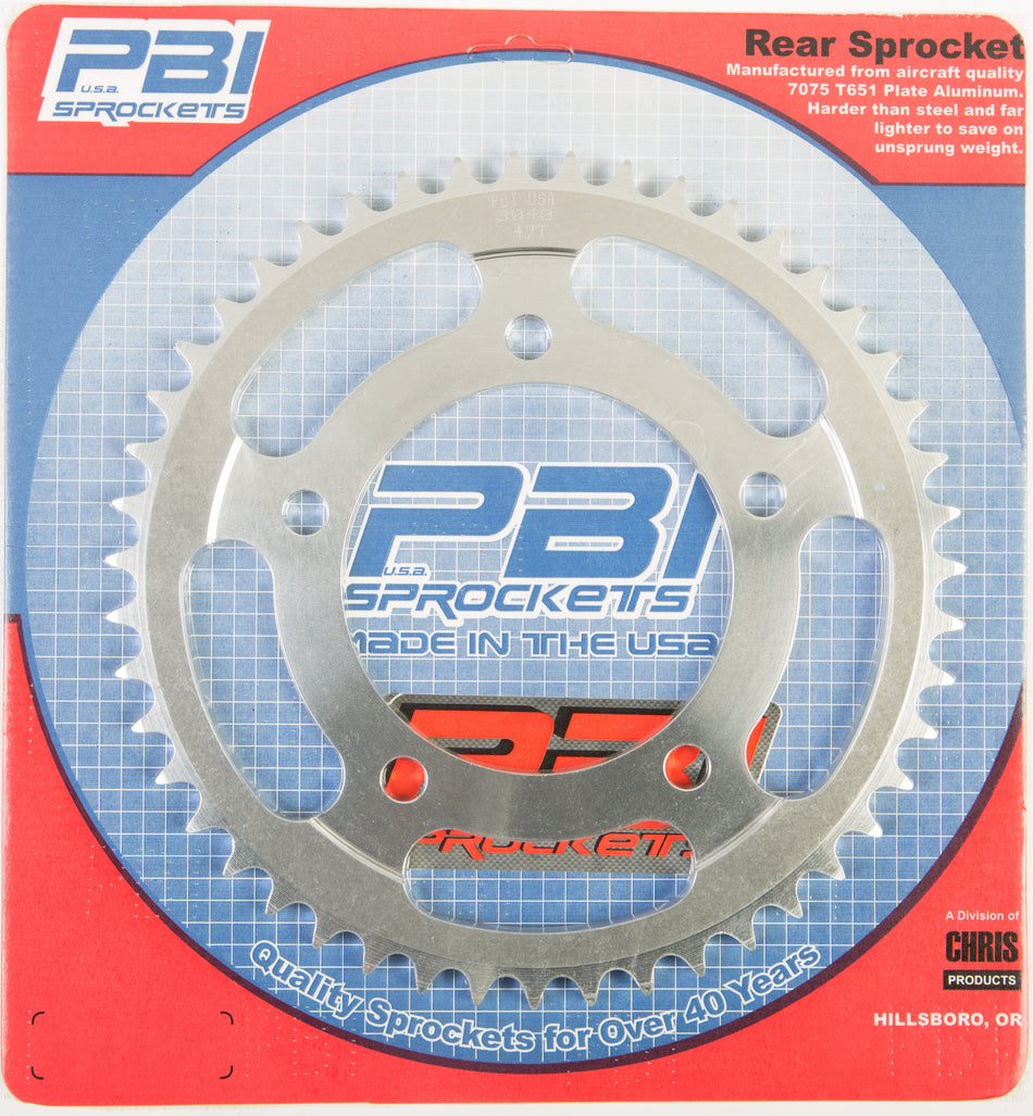 PBIRear Sprocket Aluminum 47t-525 Hon3040 47-4